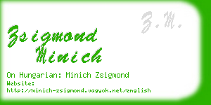 zsigmond minich business card